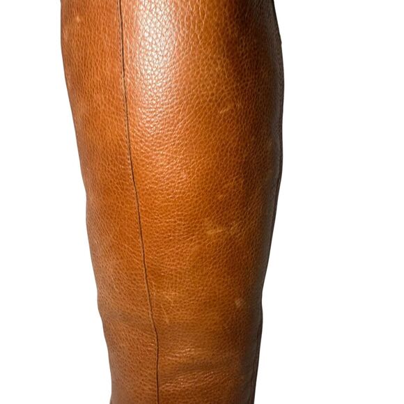 Franco Sarto Womens Daya Knee High Leather Riding Boots Zip Brown 6M Wide Calf - Picture 8 of 16
